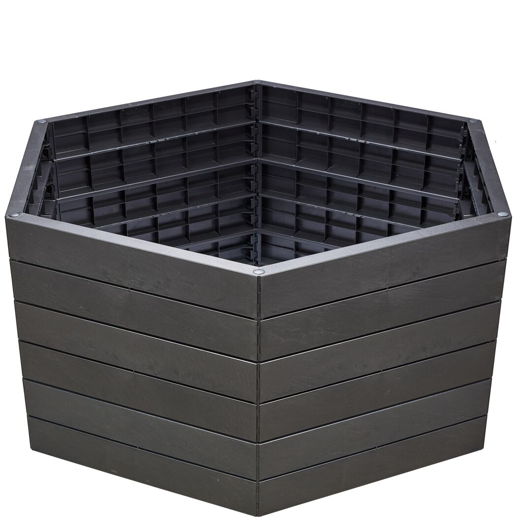 Sechseckiges Hochbeet Ergo XL 75 Stone