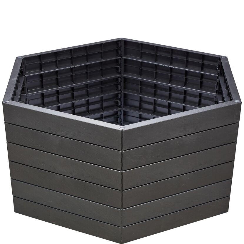 Sechseckiges Hochbeet Ergo XL 75 Stone
