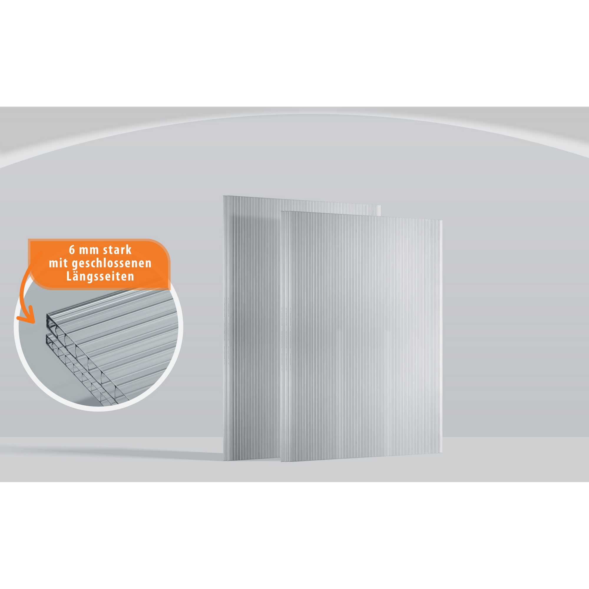 Hohlkammerplatten Gewächshaus 'Ergänzungsset 1' transparent 6 mm, 5-teilig + product picture