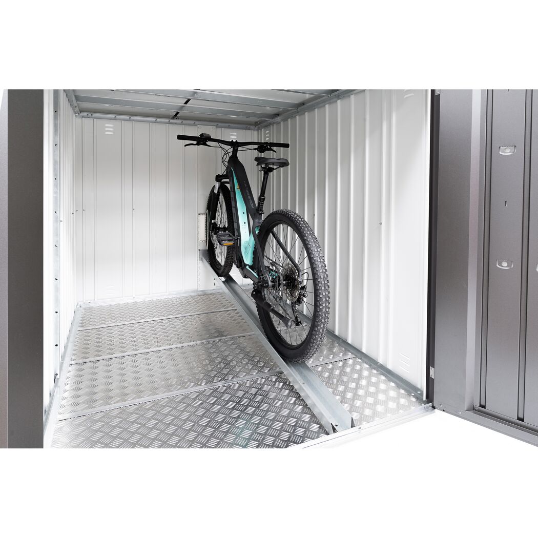 Fahrrad in Mini Garage Gr. L mit Fahrradschiene