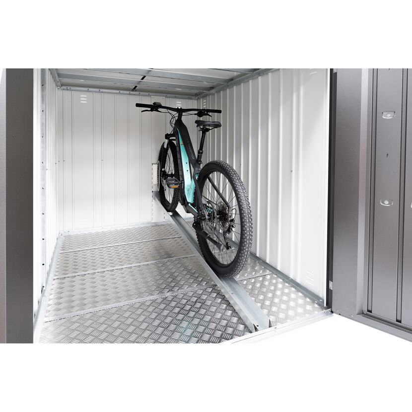 Fahrrad in Mini Garage Gr. L mit Fahrradschiene