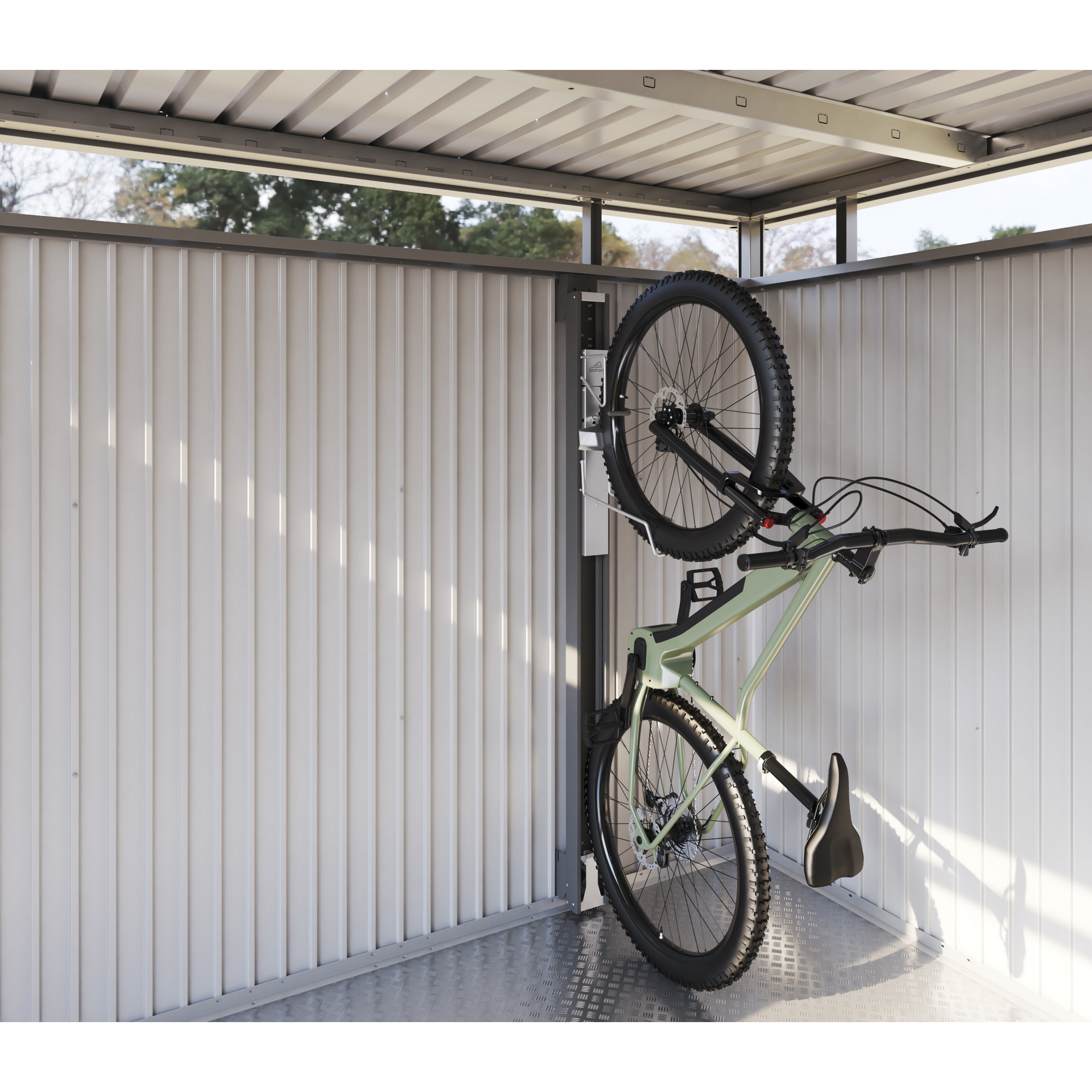 Fahrradhalter dunkelgrau-metallic für Gerätehaus + product picture