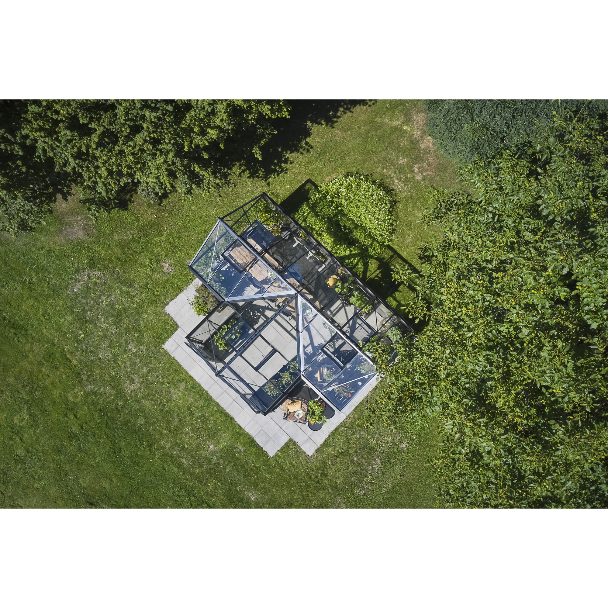 Gewächshaus 'Orangerie' 17,25 m² 296 x 583 cm 3 mm Sicherheitsglas anthrazit + product picture