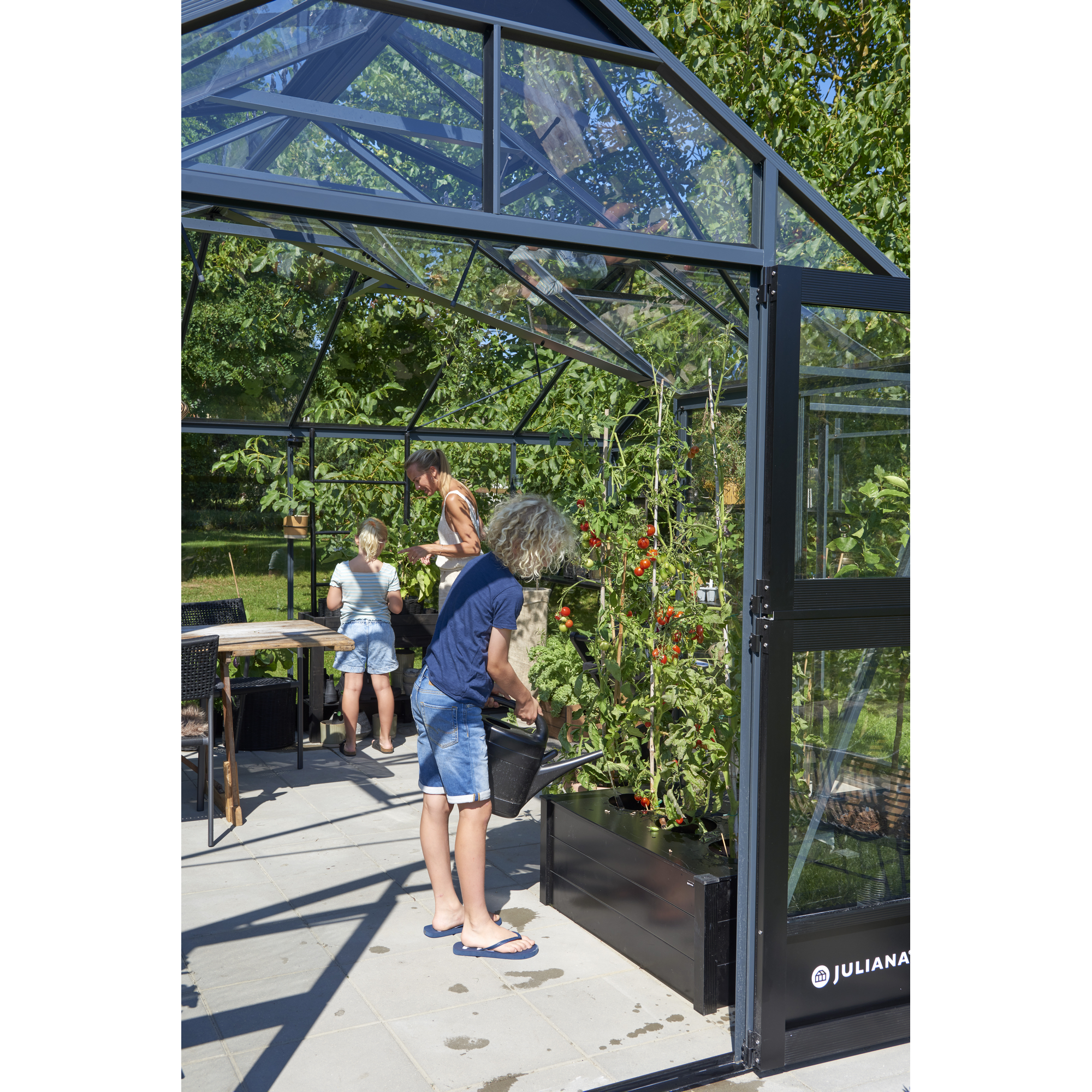 Gewächshaus 'Orangerie' 17,25 m² 296 x 583 cm 3 mm Sicherheitsglas anthrazit + product picture