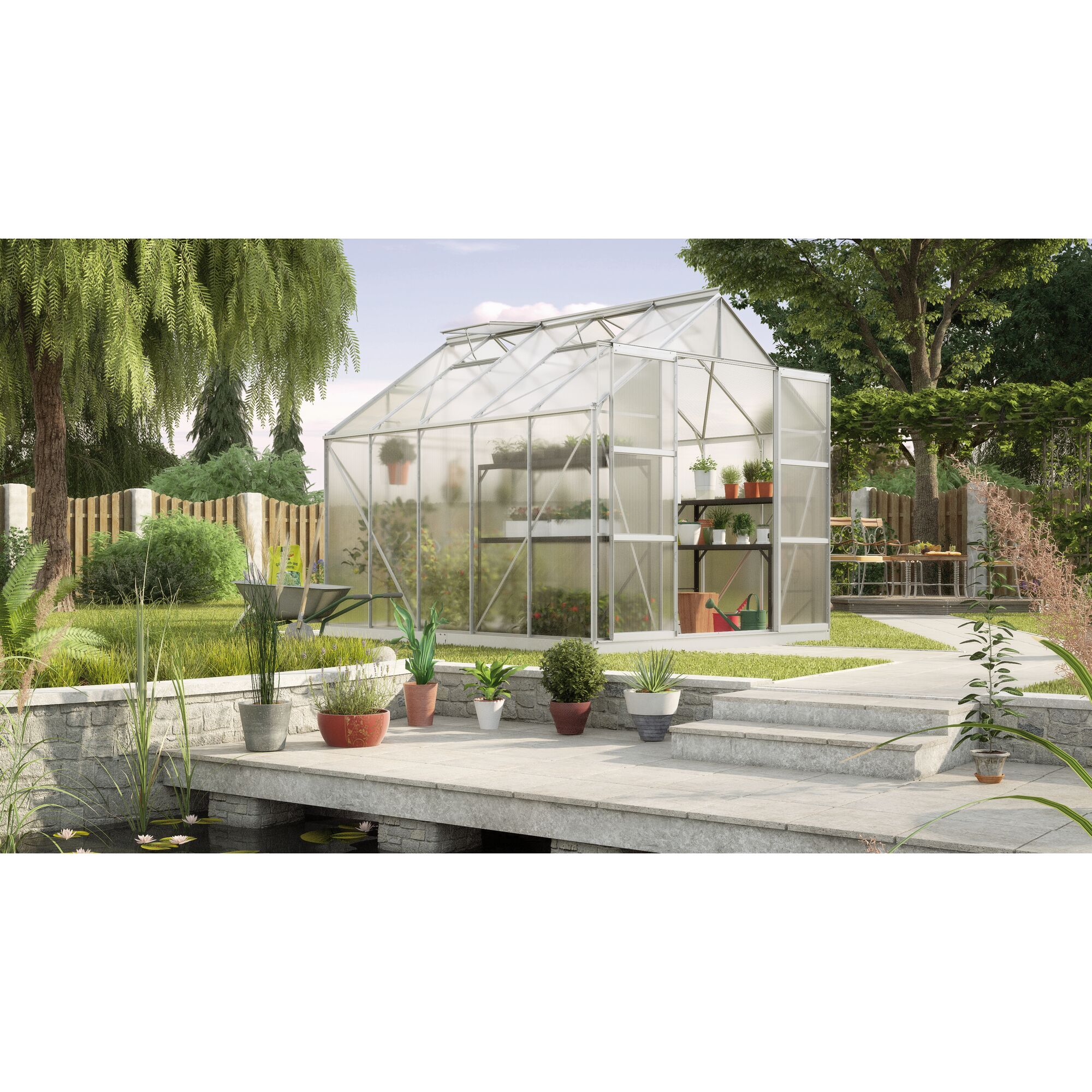 Gewächshaus im Garten