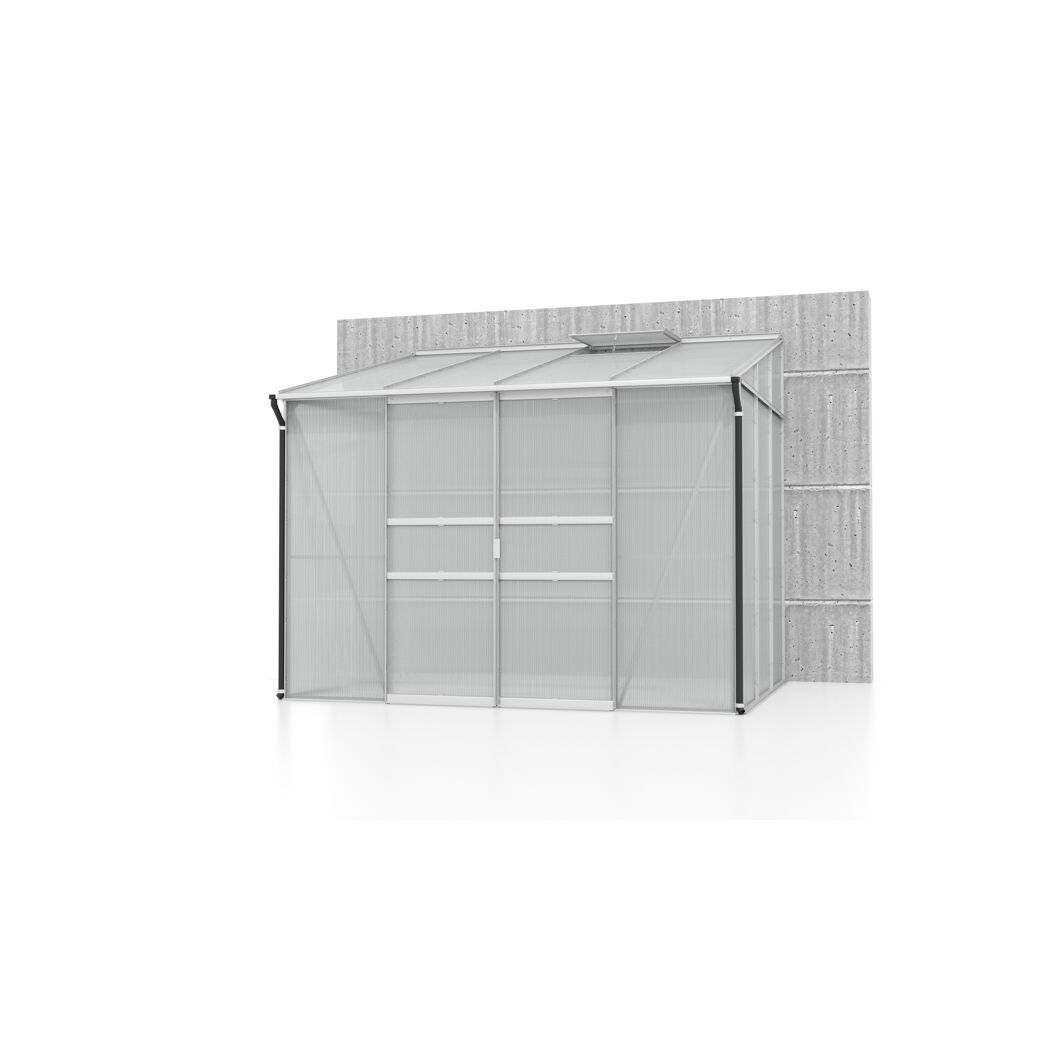 Gewächshaus Ida 5200 an Betonwand