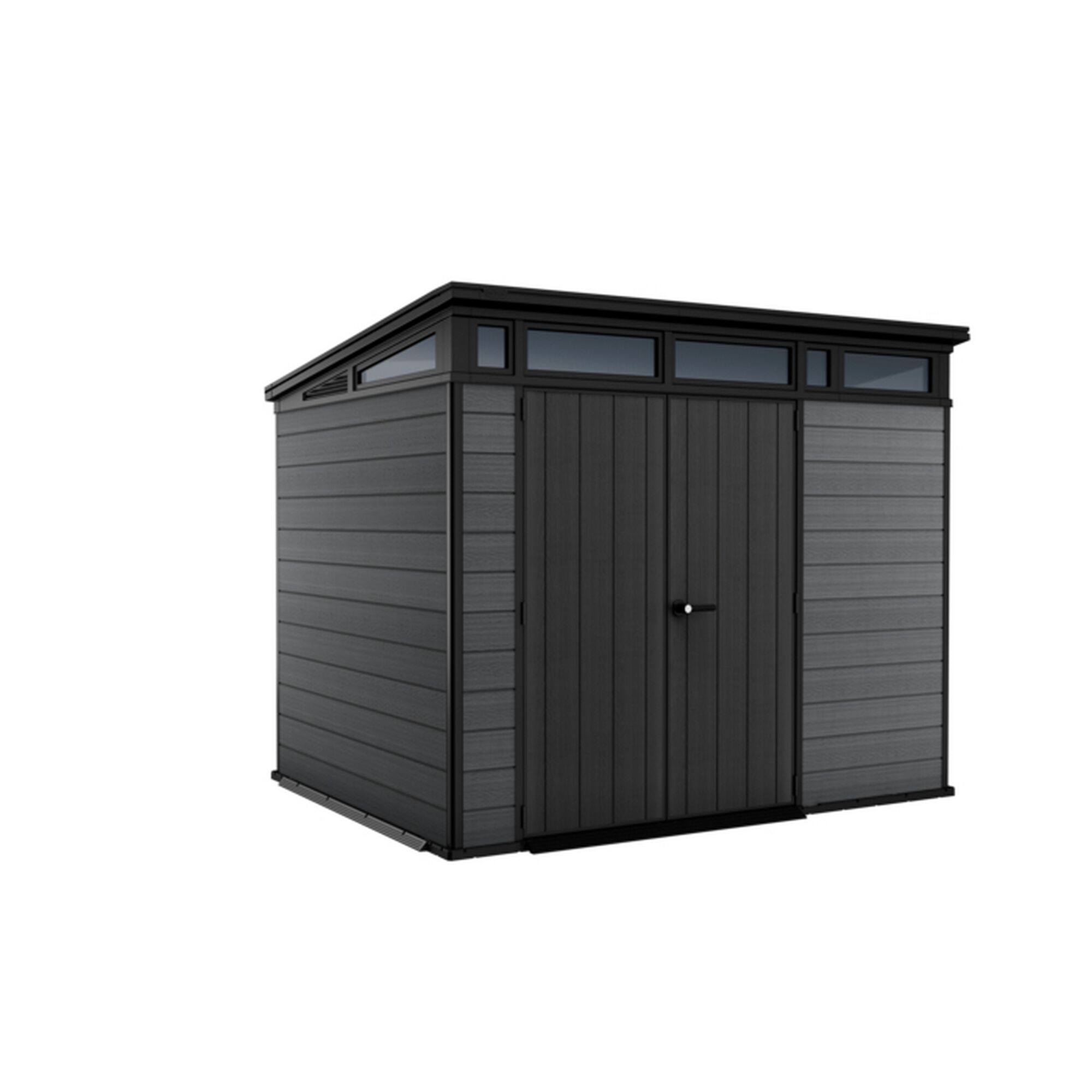 Gerätehaus aus Kunststoff in Anthrazit