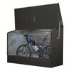 Fahrradbox mit geöffnetem Deckel und Fahrrad darin