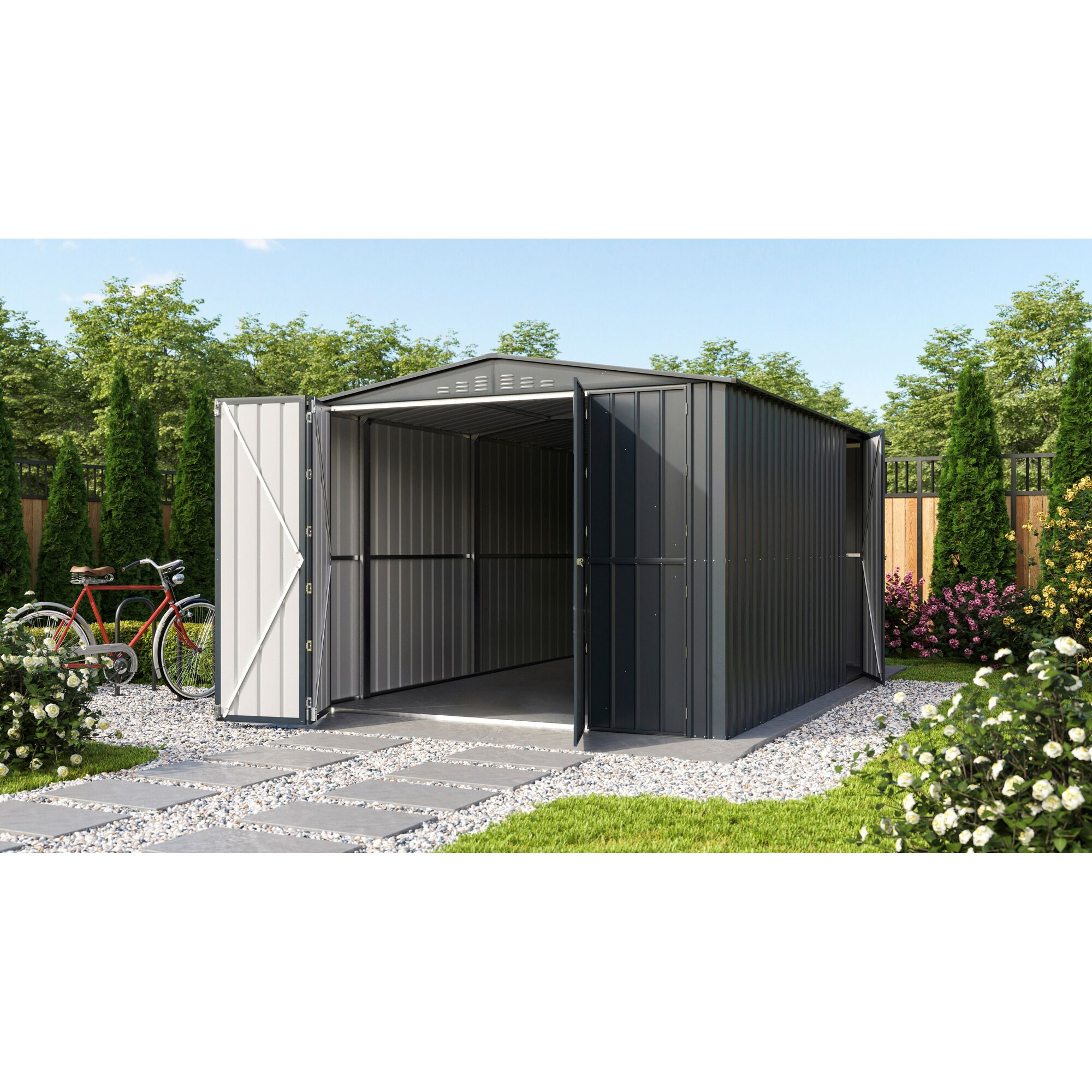 Gerätehaus Metall anthrazit