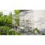 Gewächshaus Ida mit geöffneter Tür und Dachfenster
