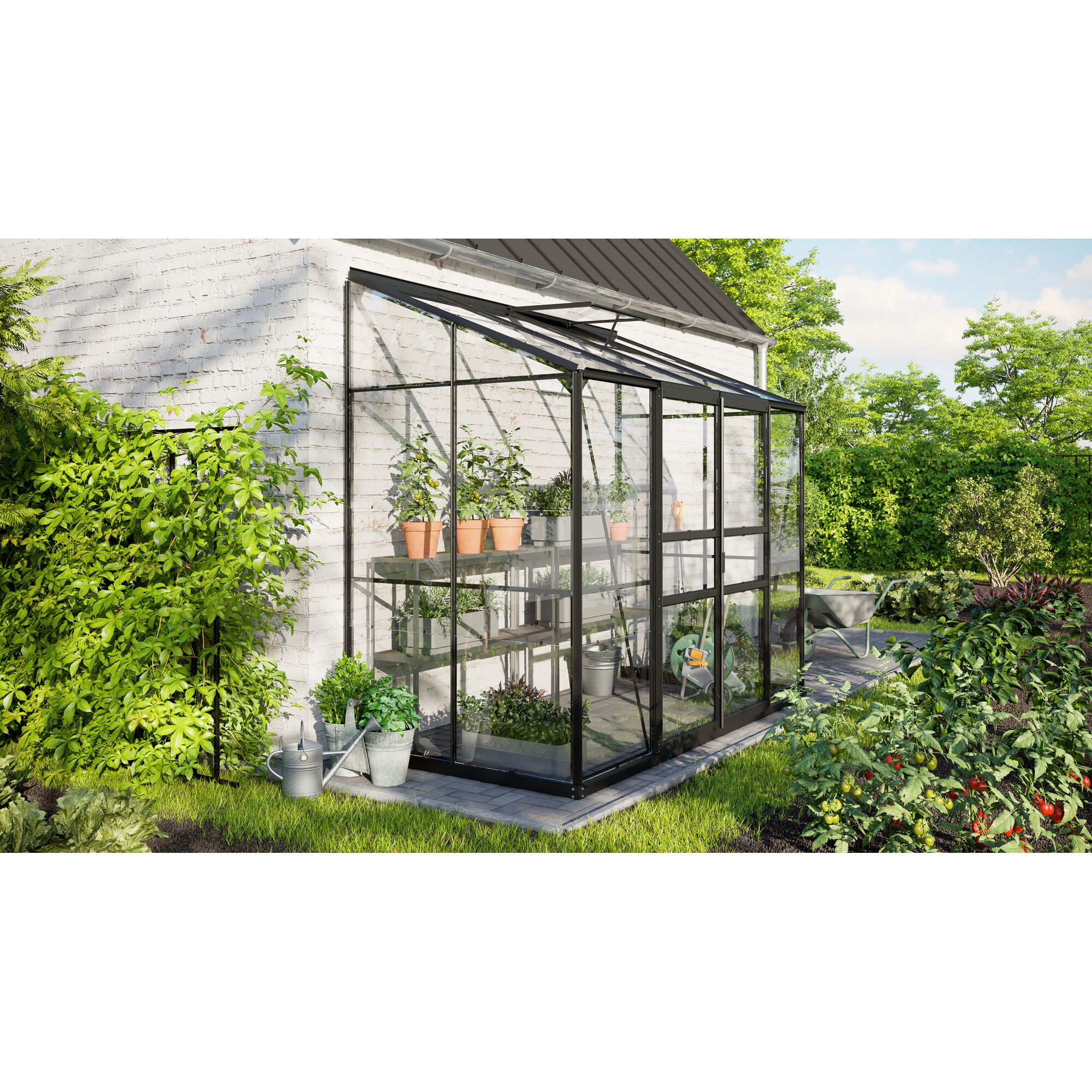 Gewächshaus Ida 3300 mit Pflanzen