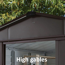 Metallgerätehaus 'Brandenburg 1012TBSL' taupe 303 x 376 x 224 cm