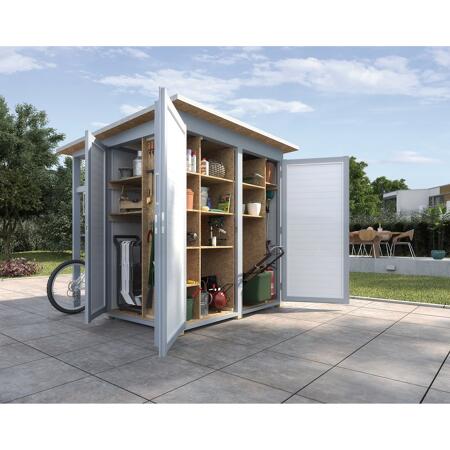 3. Bild von Gartenhaus 'Q Multi' grau 224 x 224 x 217 cm