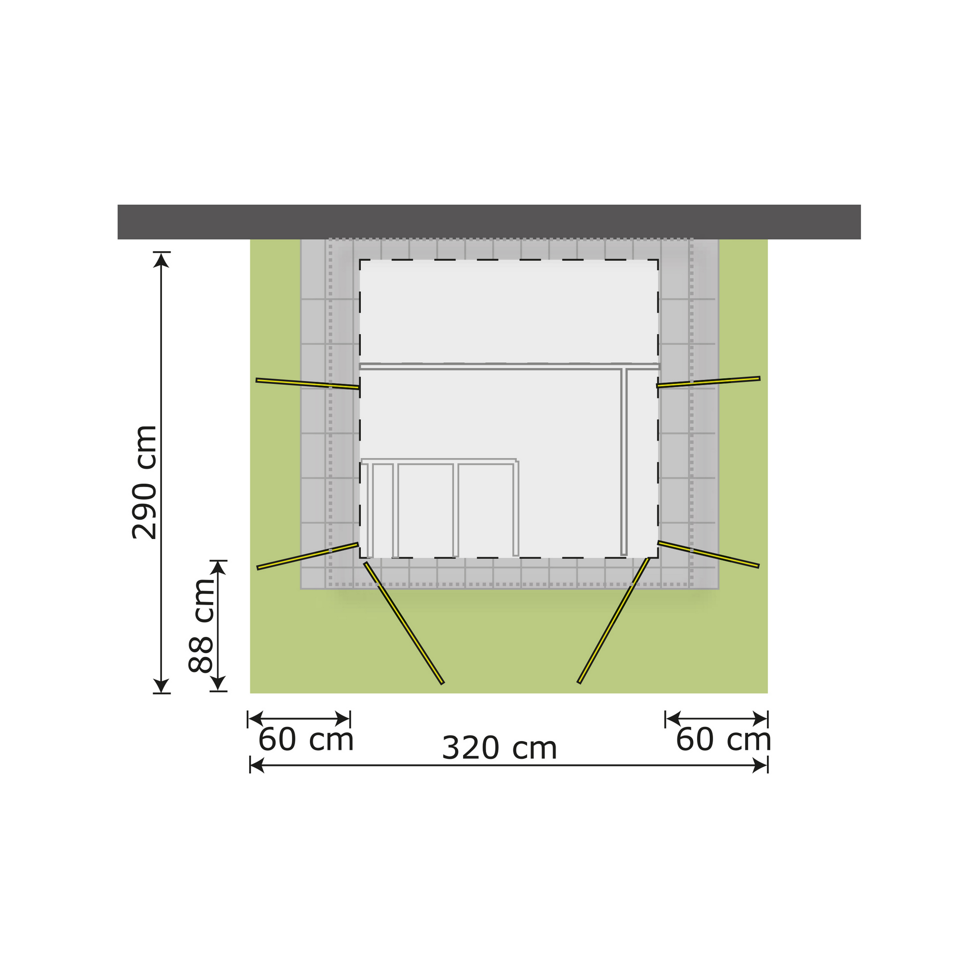 Weka Gartenhaus 'Q Multi' grau 224 x 224...