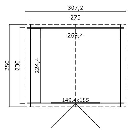 4. Bild von Gartenhaus 'Silke' Gr. 1 weiß 275 x 234 x 234 cm, inklusive Boden