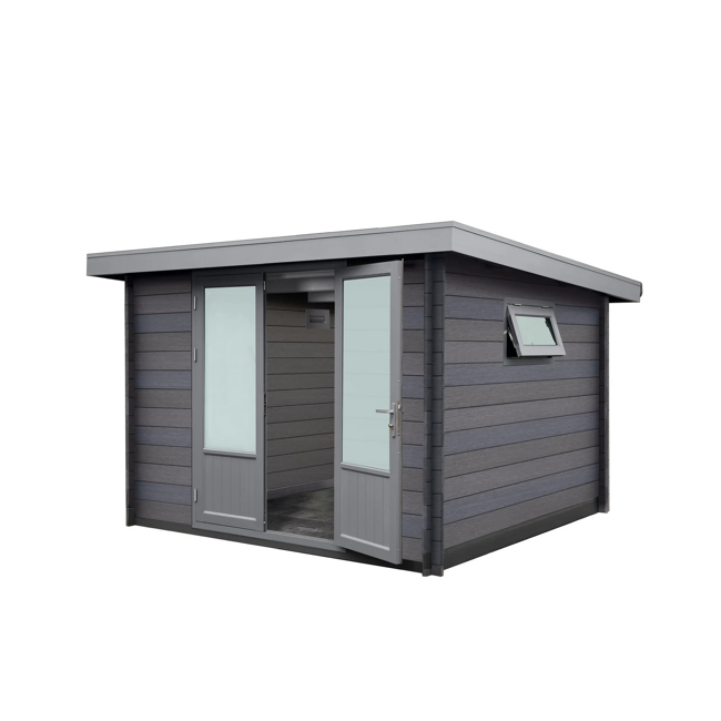 Bild von Gartenhaus 'WPC-Trend C' grau, Seitenfenster 340 x 279 x 222 cm