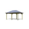 Pavillon Pergola KDI mit Pfosten 9x9 cm und grauem Dach