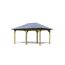 Pavillon Pergola KDI mit Pfosten 9x9 cm und grauem Dach