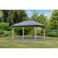 Pavillon aus Holz mit grauem Dach