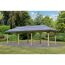 Holzpavillon mit grauem Dach