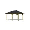 Pavillon Perida Set mit schwarzem Dach