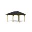 Pavillon Perida Set mit schwarzem Dach
