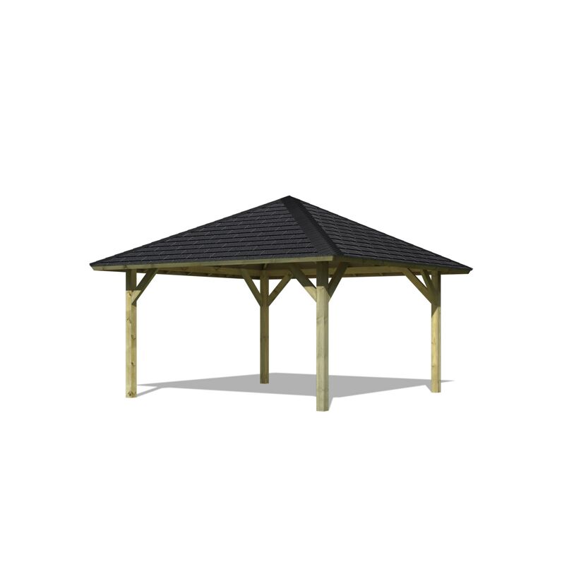 Pavillon Holm mit schwarzem Dach