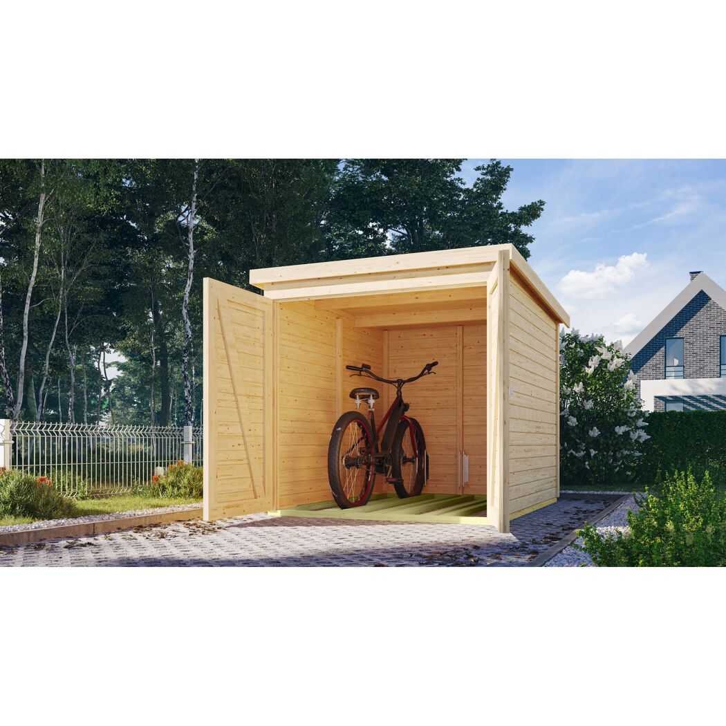 Fahrradgarage naturfarben 162 x 216 cm