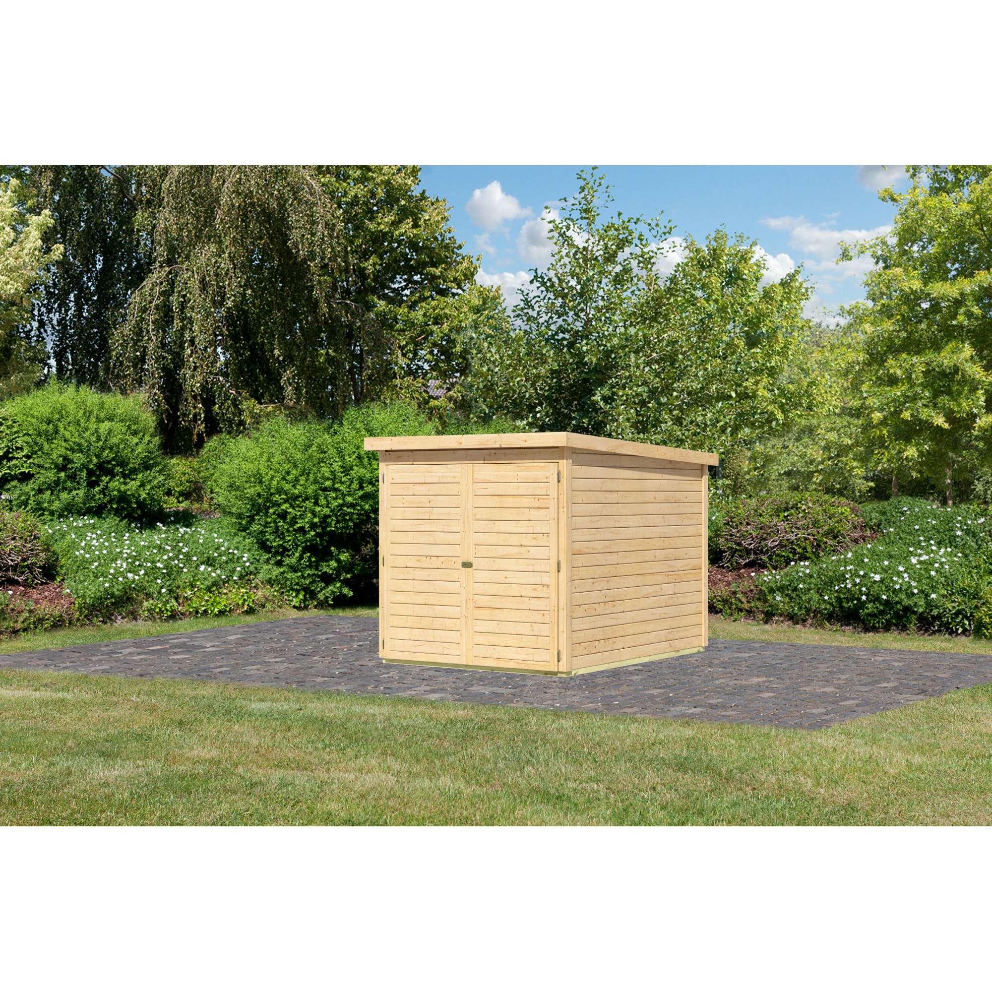 Fahrradgarage naturfarben 162 x 216 cm