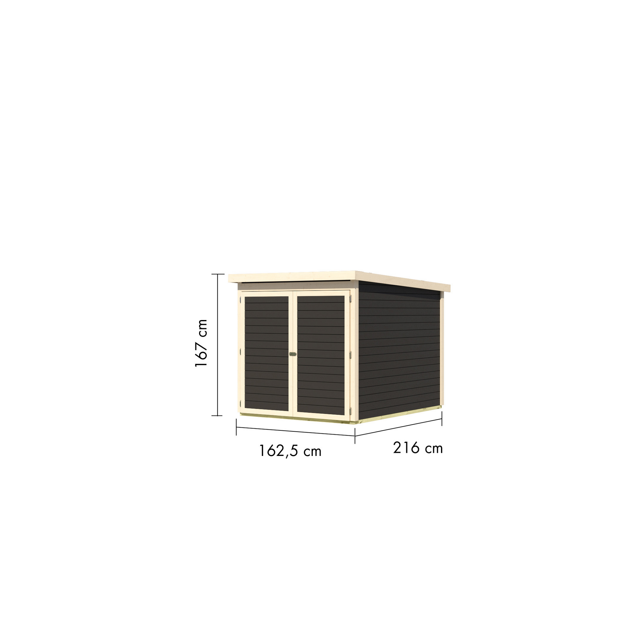 Fahrradgarage terragrau 162 x 216 cm