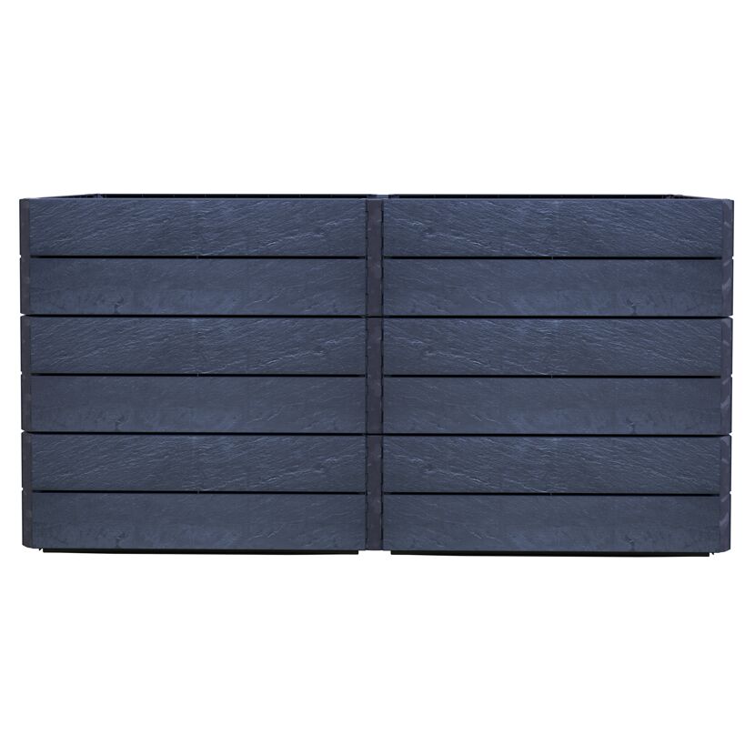 Zwei graue Hochbeete Stone Ergo Quadro 2L 75