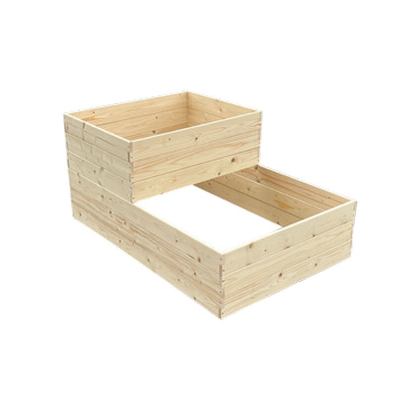 Hochbeet 120 x 9,5 x 80 cm aus Holz natur