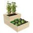 Hochbeet 120 x 9,5 x 80 cm aus Holz natur