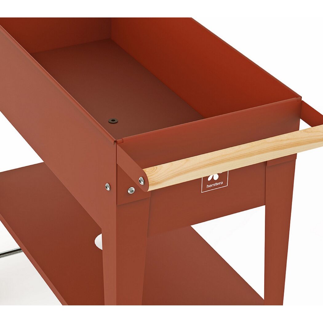 Hochbeet 'Barcelona' rostrot Metall 85 x 50 x 80 cm
