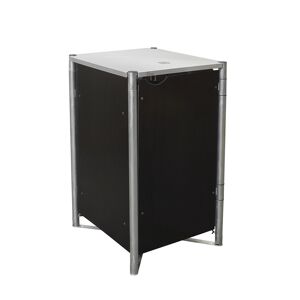 Mülltonnenbox schwarz Metall 80,7 x 69,7 x 115,2 cm