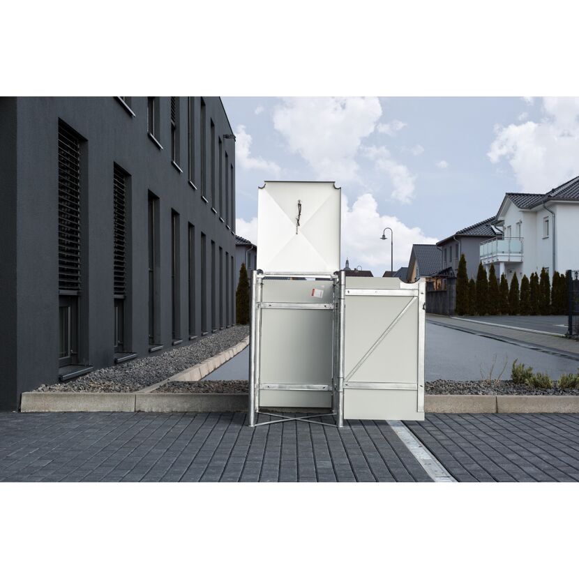 Mülltonnenbox schwarz Metall 80,7 x 69,7 x 115,2 cm