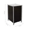 Mülltonnenbox schwarz Metall 80,7 x 69,7 x 115,2 cm