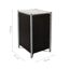 Mülltonnenbox schwarz Metall 80,7 x 69,7 x 115,2 cm