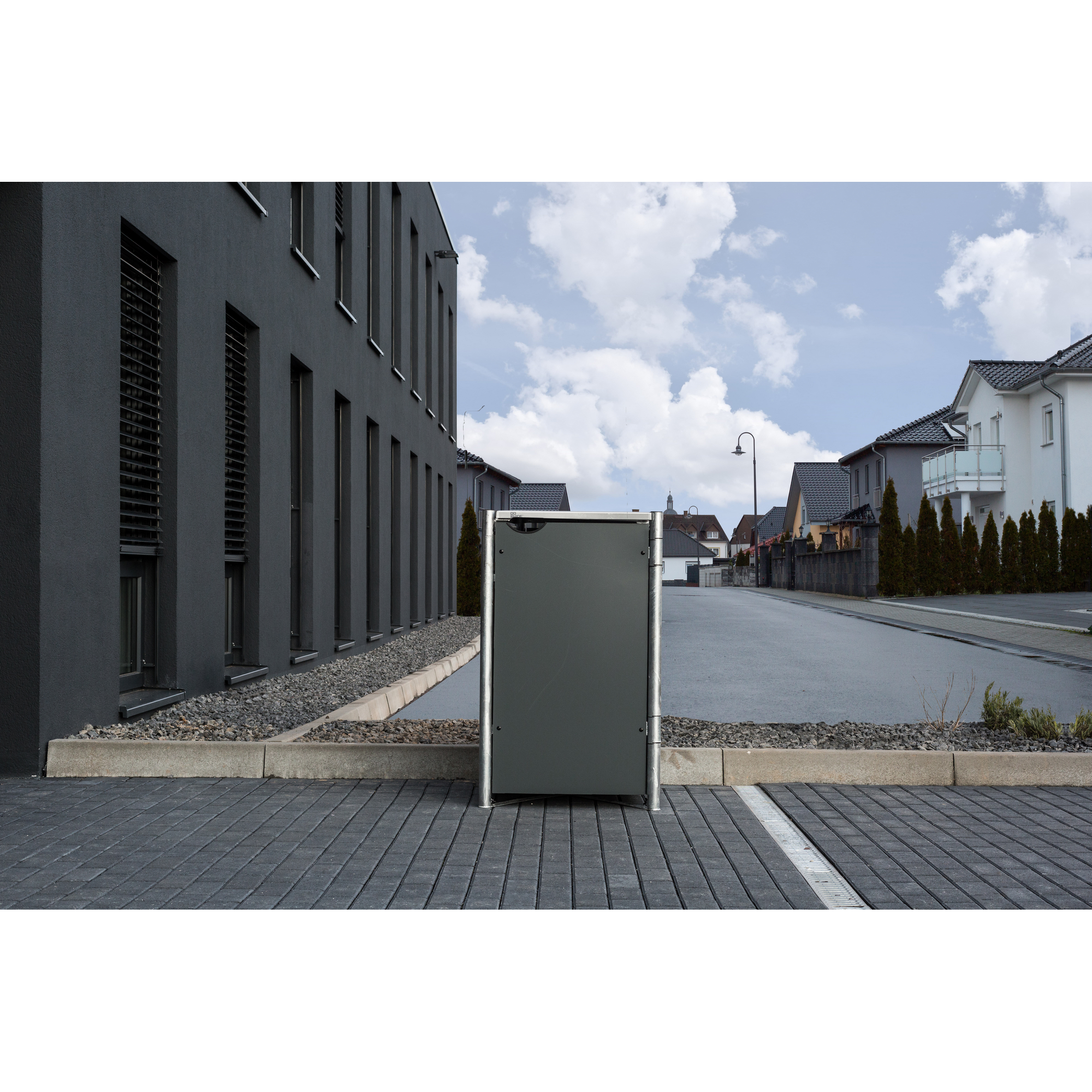 Mülltonnenbox grau Metall 80,7 x 69,7 x 115,2 cm + product picture