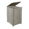 Mülltonnenbox naturfarben/grau Metall 81 x 70 x 115 cm