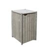 Mülltonnenbox naturfarben/grau Metall 81 x 70 x 115 cm