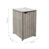 Mülltonnenbox naturfarben/grau Metall 81 x 70 x 115 cm