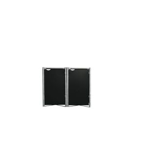 Mülltonnenbox schwarz Metall 81 x 139 x 115 cm
