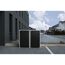 Mülltonnenbox schwarz Metall 81 x 139 x 115 cm