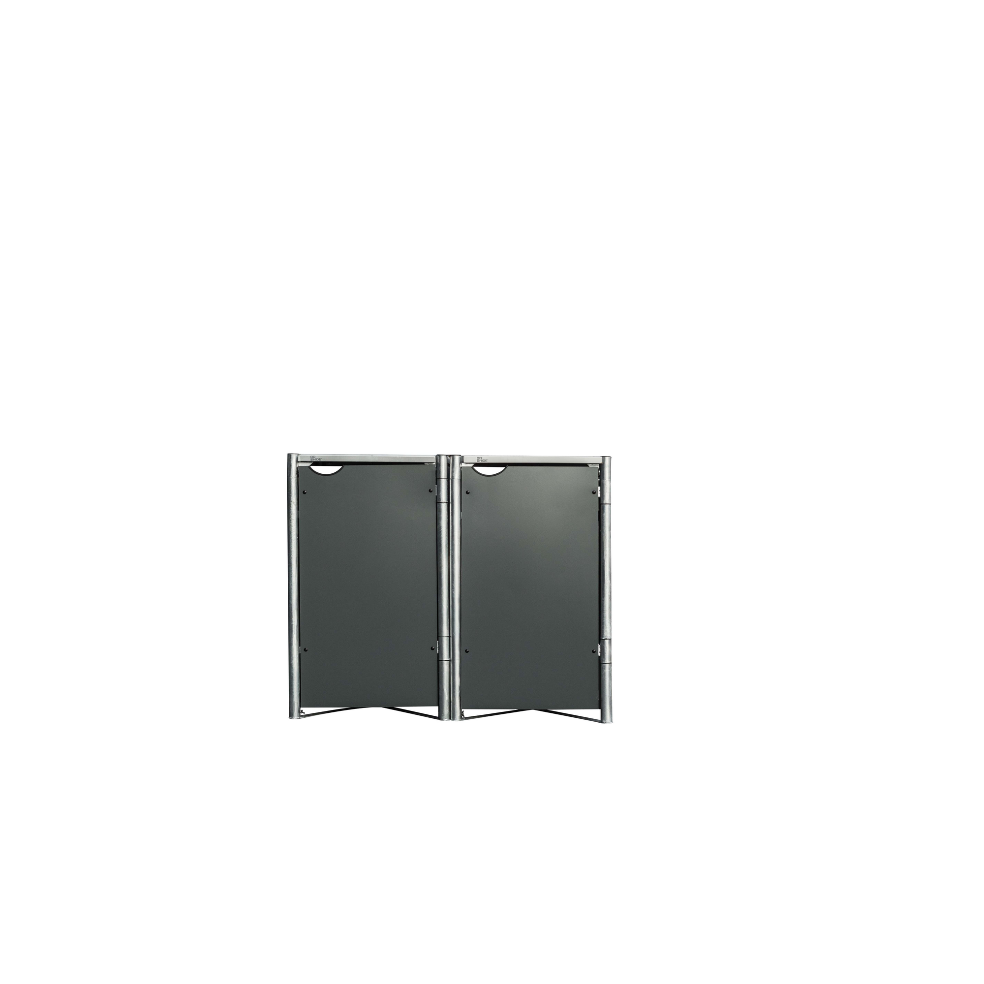 Mülltonnenbox grau Metall für 2 Mülltonnen a' 240 l 81 x 140 x 115 cm + product picture