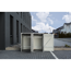 Verkleinertes Bild von Mülltonnenbox grau Metall für 2 Mülltonnen a' 240 l 81 x 140 x 115 cm