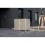 Mülltonnenbox naturfarben/grau Metall / Holz 81 x 140 x 115 cm