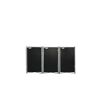 Mülltonnenbox schwarz Metall 81 x 209 x 115 cm