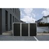 Mülltonnenbox schwarz Metall 81 x 209 x 115 cm