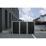 Mülltonnenbox schwarz Metall 81 x 209 x 115 cm
